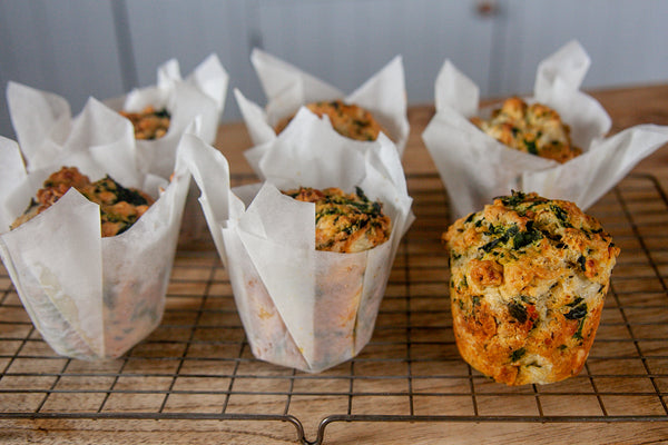 Farm shop Recipes - Pesto Spinach Muffins