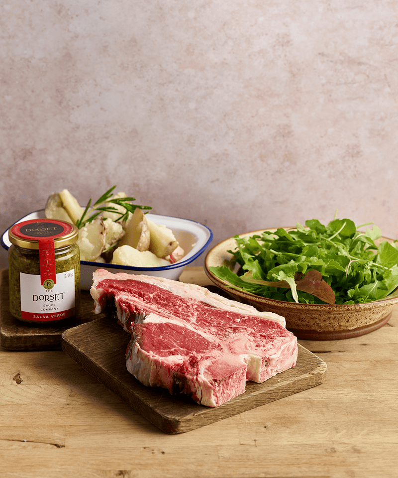T Bone Wagyu X Steak Dinner Box with your choice of sauce Durslade Farm Shop